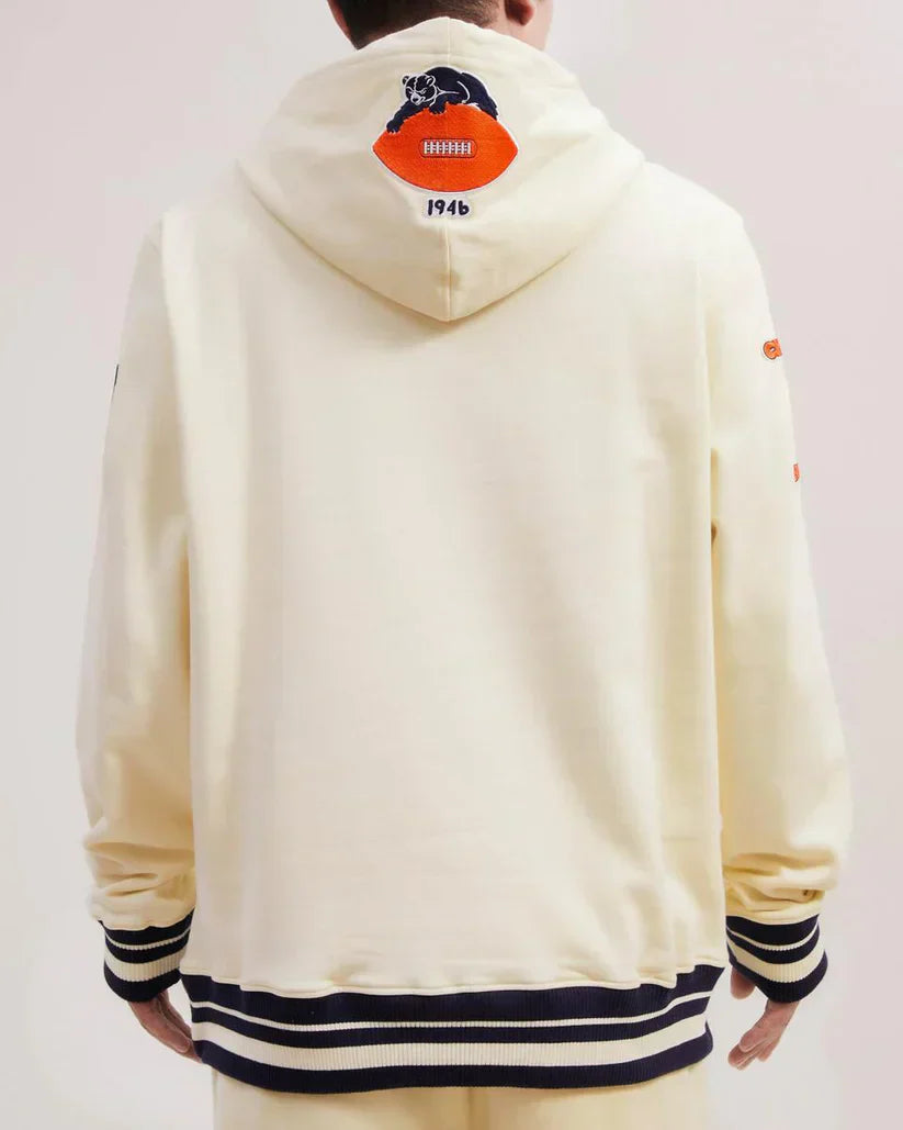 Chicago Bears Pro Standard Cream Neutral Hoodie - Recreated Inspired Edition