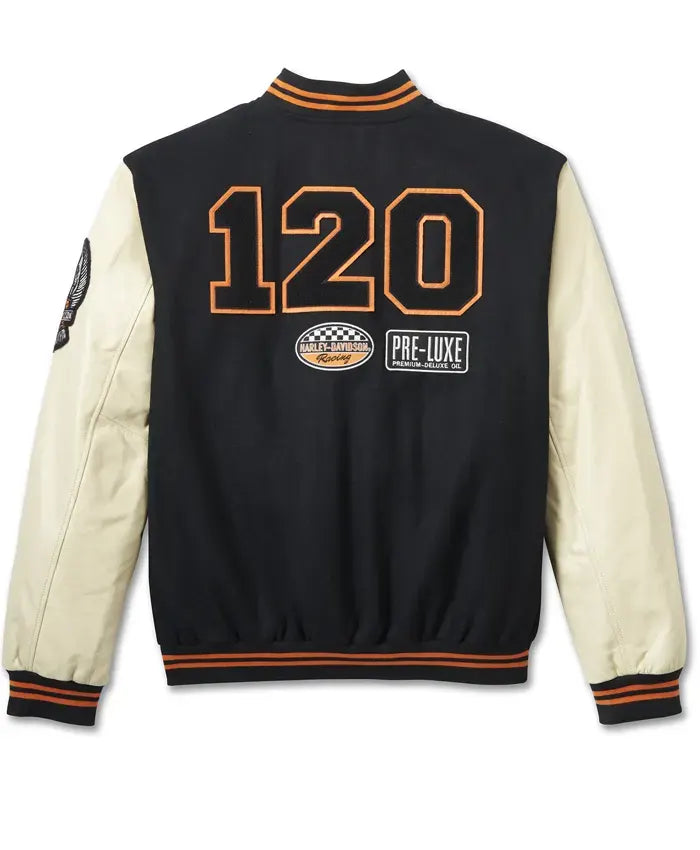 120th Anniversary Harley Davidson Varsity Jacket - Recreated Inspired Edition