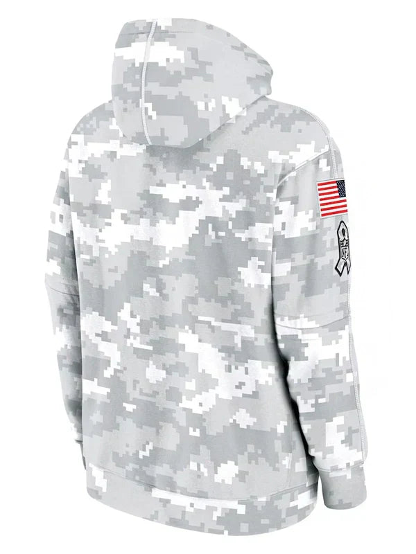 2024 Detroit Lions Arctic Camo Salute to Service Hoodie - Recreated Inspired Edition