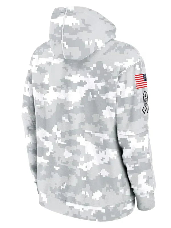 2024 Seattle Seahawks Arctic Camo Salute to Service Hoodie - Recreated Inspired Edition