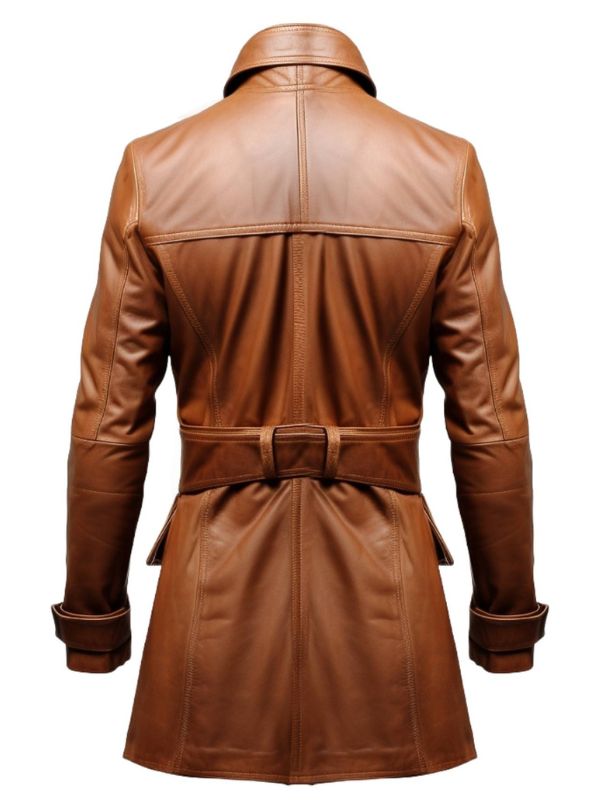 Men Vintage Hooded Leather Coat