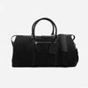 Black Leather Weekender Bag For Travelling
