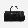 Black Leather Weekender Bag For Travelling