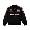 Black jacket with McLaren logo on a white background