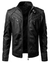 Black leather jacket with zippers on a white background