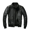 Black leather jacket on a plain background