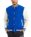 Blue and White Baseball Varsity Jacket - Recreated Inspired Edition