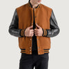 Brown & Black Varsity Letterman Jacket - Recreated Inspired Edition