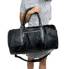 Classic Men’s Black Leather Cowhide Duffle Bag