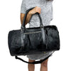 Classic Men’s Black Leather Cowhide Duffle Bag