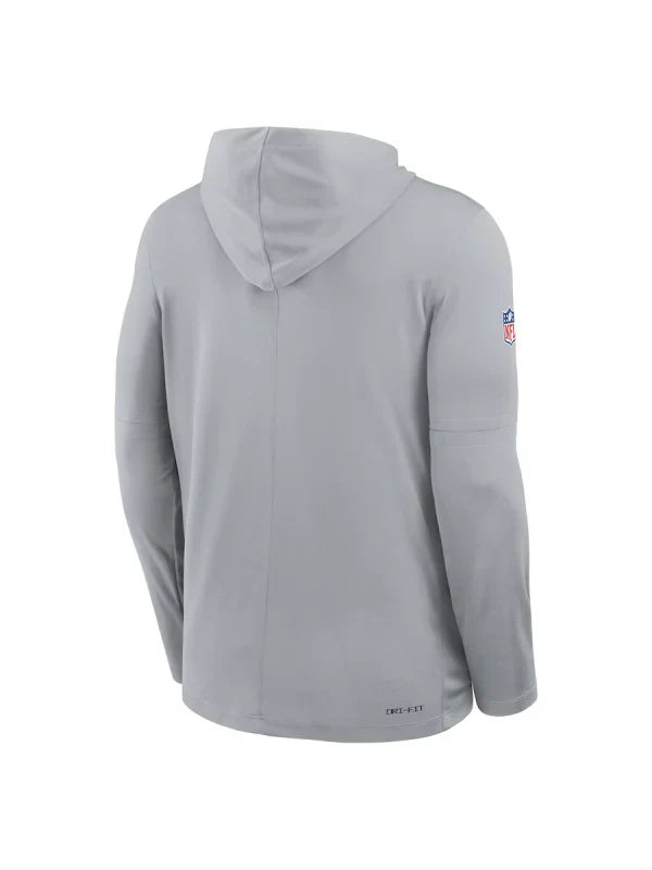 Detroit Lions Sideline Performance Long Sleeve Hoodie - Recreated Inspired Edition T-Shirt