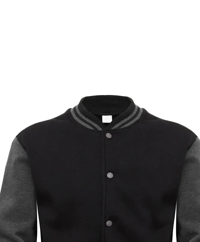 Douglas Men Black Wool Baseball Jacket