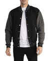 Douglas Men Black Wool Baseball Jacket