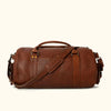 Duffle Style Brown Leather Travel Bag