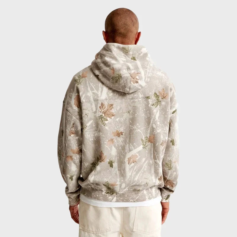 White Camo Abercrombie Essential Popover Hoodie - Recreated Inspired Edition