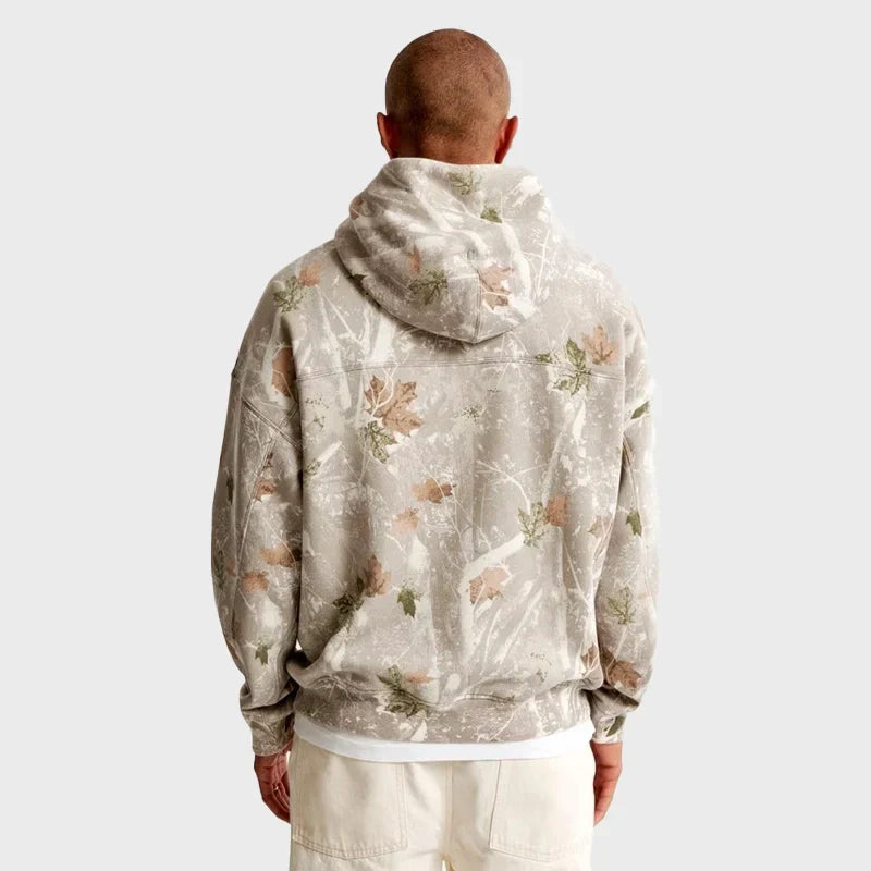 White Camo Abercrombie Essential Popover Hoodie - Recreated Inspired Edition