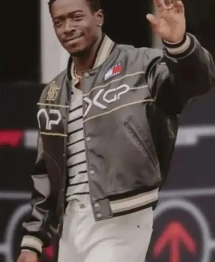 F1 Movie Damson Idris APXGP Varsity Jacket - Recreated Inspired Edition