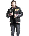 Hellfire Club Black Wool Varsity Jacket - Recreated Inspired Edition