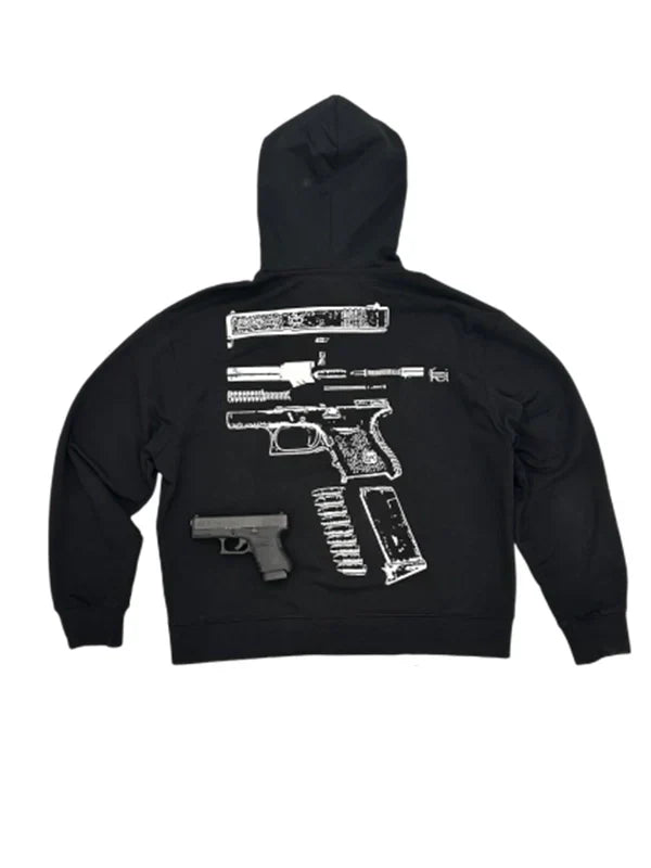 In Glock We Trust Zip-Up Hoodie - Recreated Inspired Edition