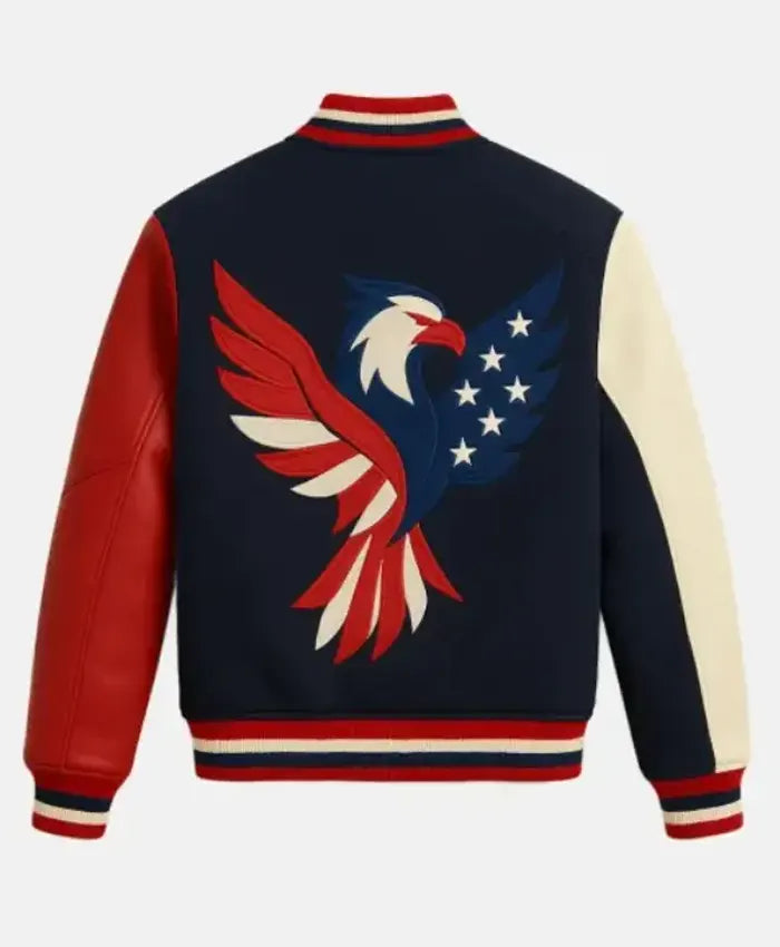 USA Independence Day Eagle Varsity Jacket - Recreated Inspired Edition