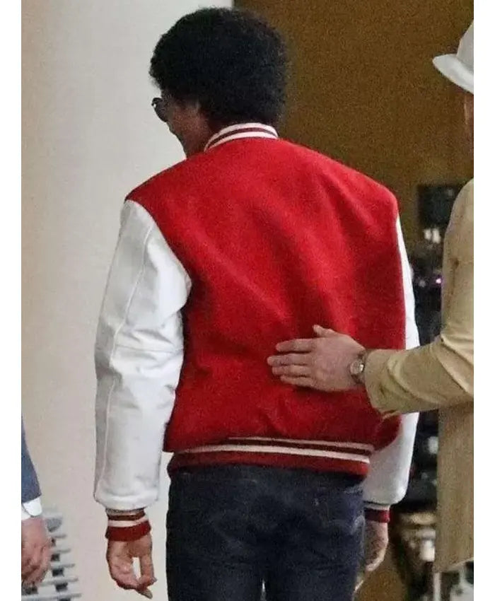 Jaafar Jackson Michael Red Varsity Jacket - Recreated Inspired Edition