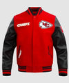 KC Chiefs Retro Classic Red And Black Varsity Jacket - Recreated Inspired Edition