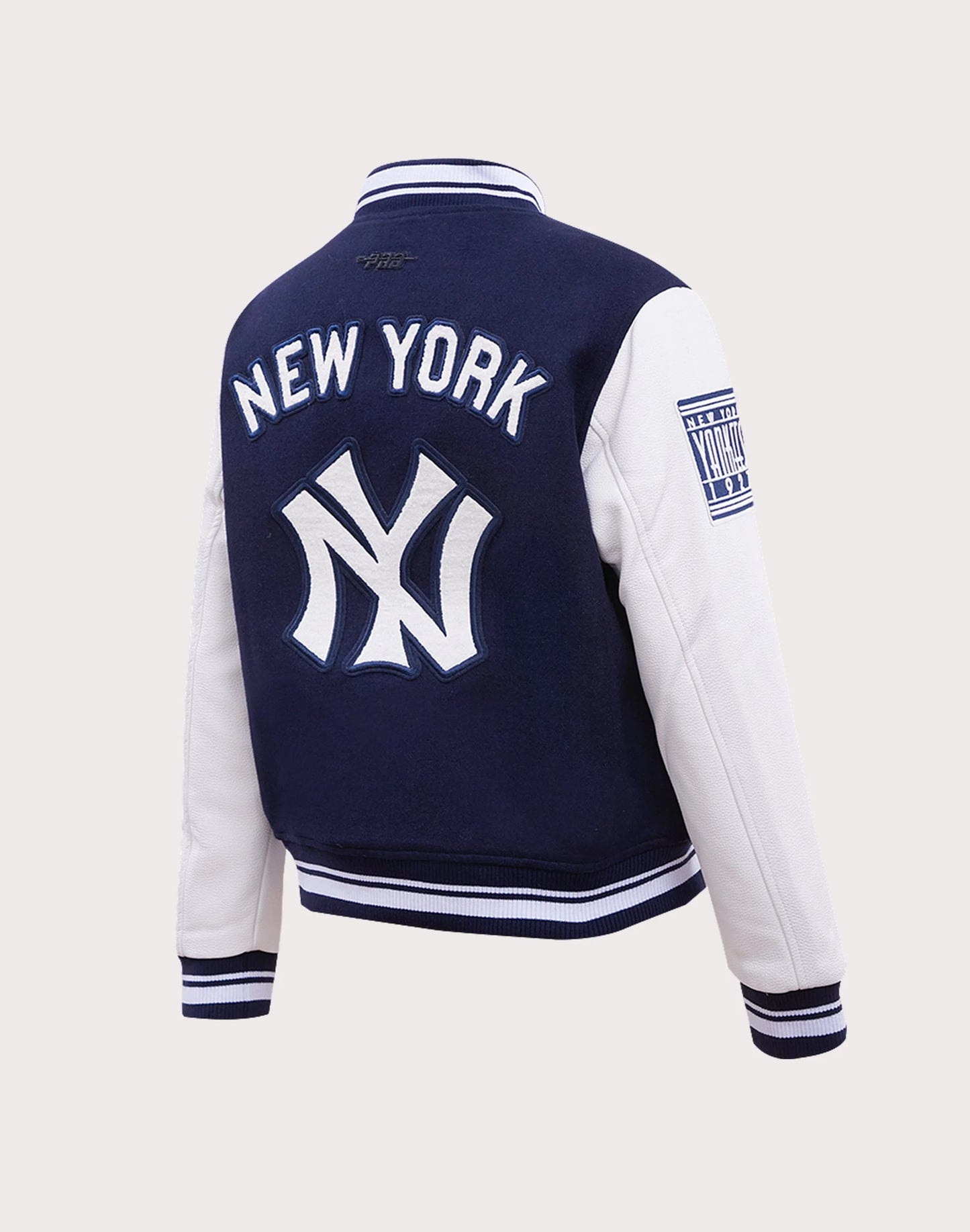 womens Pro Standard MLB New York Yankees Retro Classic Rib Wool Varsity Jacket