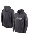 Las Vegas Raiders Nike Anthracite Toss Sweep Performance Hoodie - Recreated Inspired Edition