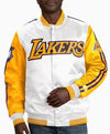LA Lakers White Yellow Varsity Jacket - Recreated Inspired Edition