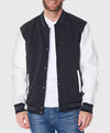 Martinez Black And White Varsity Wool Jacket