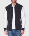 Martinez Black And White Varsity Wool Jacket