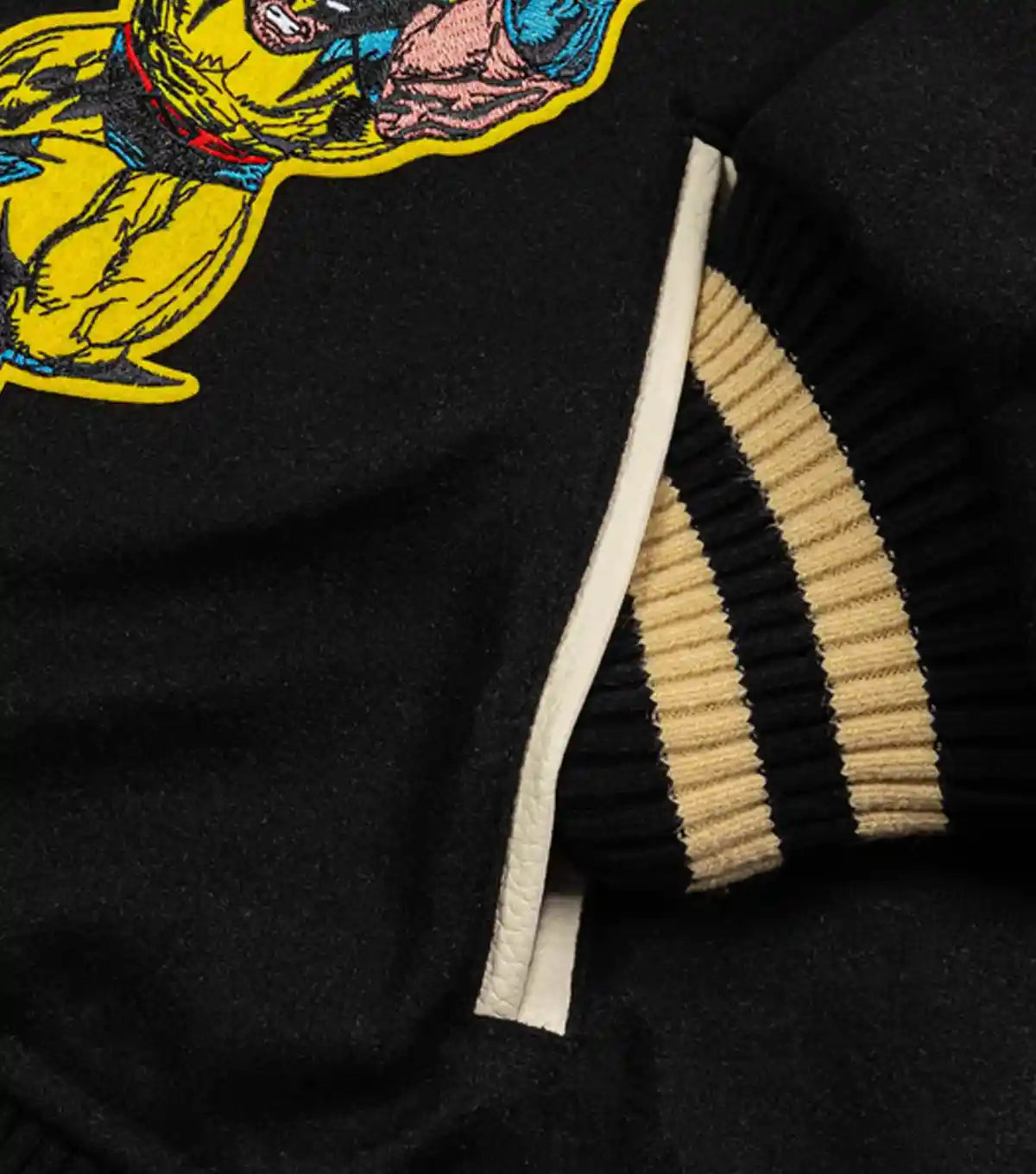 Marvel Team X Men Black Varsity Jacket - Recreated Inspired Edition