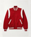 Men’s Casual Red and White Varsity Jacket - Recreated Inspired Edition