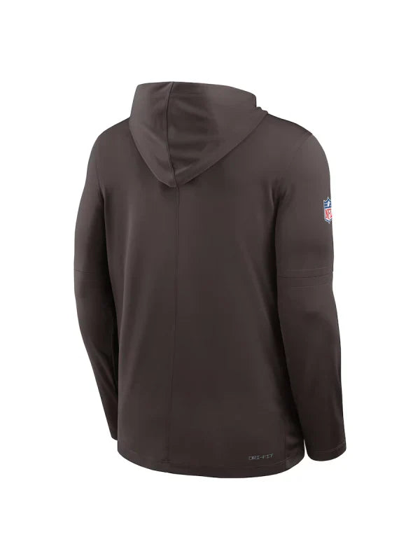 Cleveland Browns Sideline Performance Long Sleeve Hoodie - Recreated Inspired Edition T-Shirt