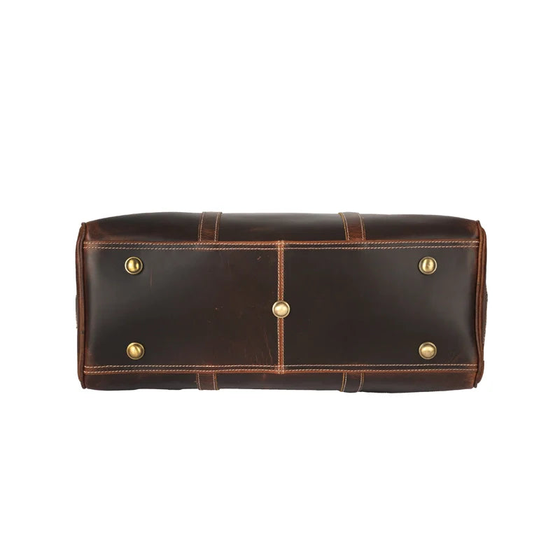 Men’s Distressed Brown Casual Weekender Bag