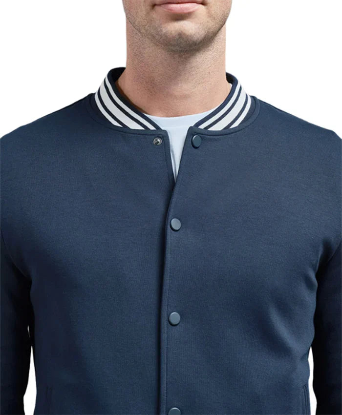 Men’s Navy Blue Lettermen Varsity Jacket - Recreated Inspired Edition