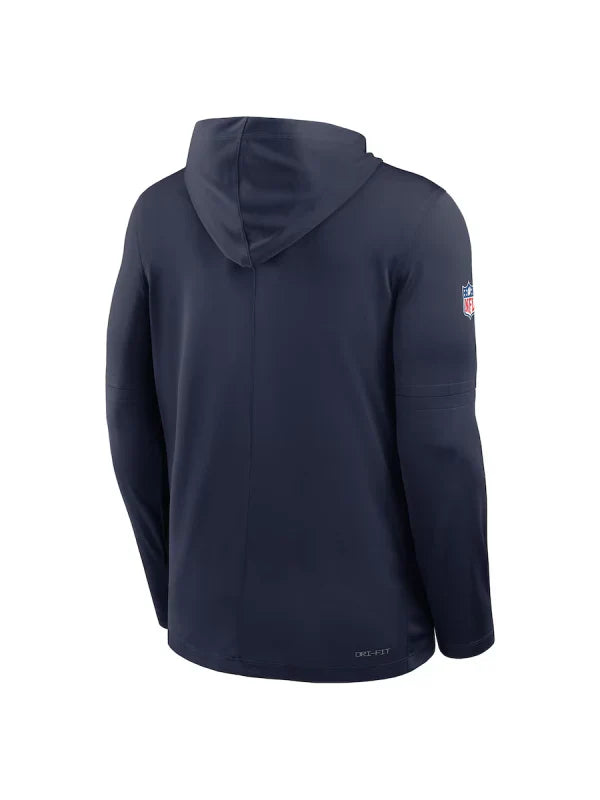 New England Patriots Sideline Performance Long Sleeve Hoodie - Recreated Inspired Edition T-Shirt