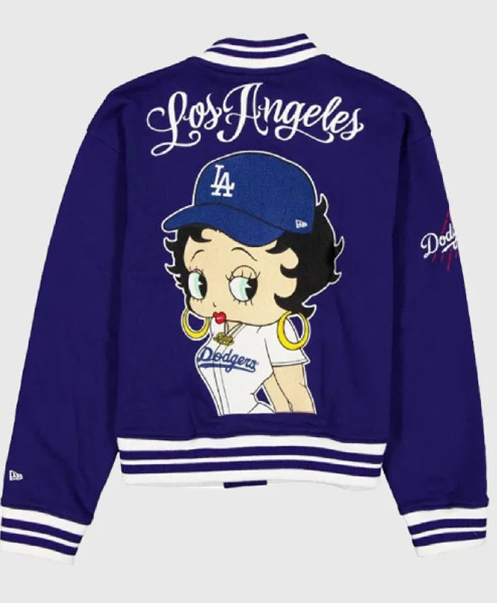 New Era x Bella Dona x Betty Boop Dodgers Varsity Jacket - Recreated Inspired Edition
