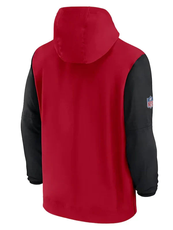San Francisco 49ers Sideline Pre-Game Half-Zip Hoodie - Recreated Inspired Edition Jacket