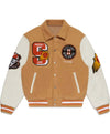 Phoenix Suns Sand Wool Varsity Jacket - Recreated Inspired Edition