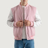Pink and White Varsity Letterman Jacket - Recreated Inspired Edition