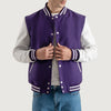 Purple and White Varsity Letterman Jacket - Recreated Inspired Edition