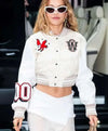 Rita Ora Elvis Duran Show Varsity Jacket - Recreated Inspired Edition