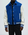 Royal Blue White Varsity Jacket - Recreated Inspired Edition For Mens