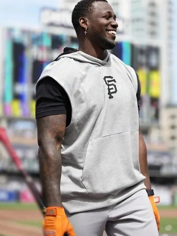 SF Giants Grey Sleeveless Hoodie - Recreated Inspired Edition