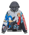 Sonic The Hedgehog Boys Hooded Varsity Jacket - Recreated Inspired Edition
