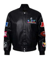 Super Bowl 2026 Black Leather Jacket