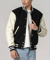 Unisex Black And White Varsity Lettermen Jacket
