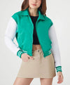 Women’s Cropped Sea Green Varsity Jacket - Recreated Inspired Edition