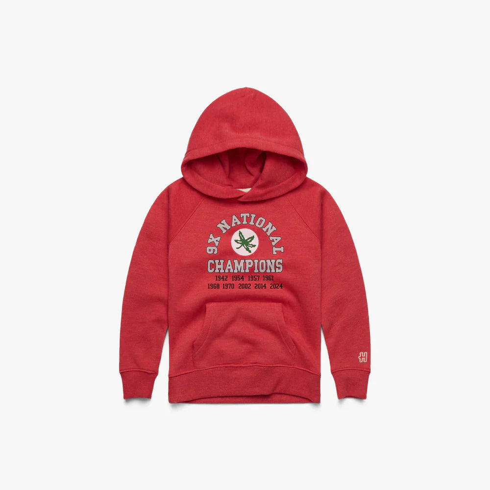 Ohio State 9X National Champions Hoodie - Recreated Inspired Edition